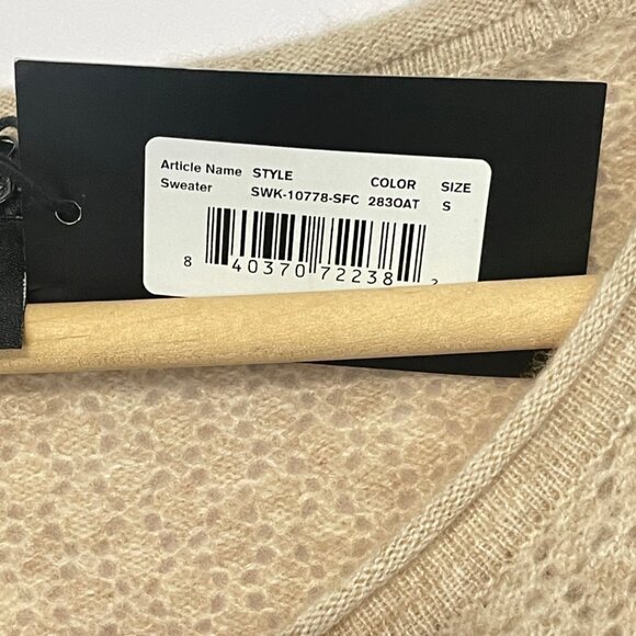 Sofia Cashmere Crew Sweater NWT Womens Size S Soft Oatmeal Cream Beige Luxury - Picture 7 of 9